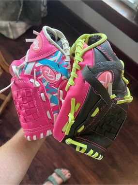 Rawlings t ball gloves.